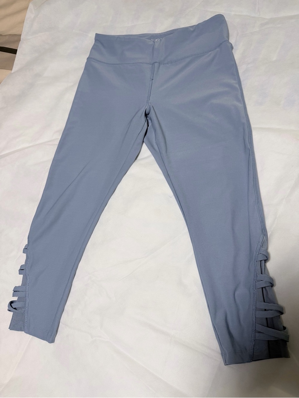 VOGO Athletica Women Light Blue Crisscross Hem Leggings